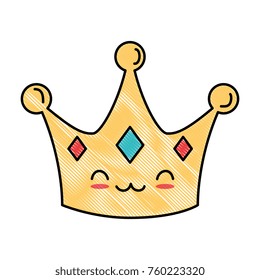queen crown kawaii character
