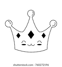 queen crown kawaii character