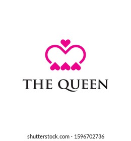 Queen Crown logo icon designs template elements