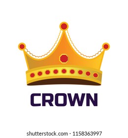 queen crown logo isolated on white background, vector illustration, vector illustration