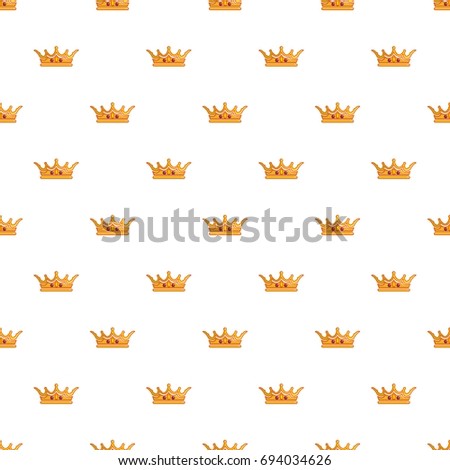 queen crown pattern cartoon style seamless stock vector royalty