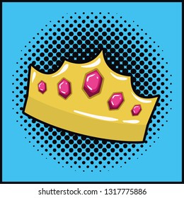 queen crown pop art style
