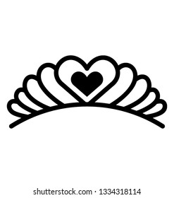 Queen crown, precious crown symbol 