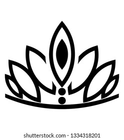 Queen crown, precious crown symbol 