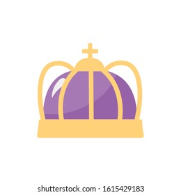 queen crown royal isolated icon vector illustration design
