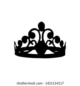 queen crown simple image logo icon