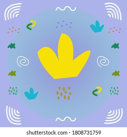 Queen Crown and Various Shape, Line, object. Hand draw abstract seamless pattern. wallpaper.