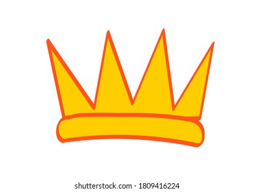 ilustración vectorial de una corona amarilla