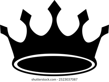 Queen crown vector silhouette illustration