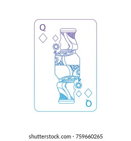 queen of diamonds or tiles french playing cards related icon ico