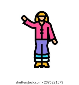 queen disco party color icon vector. queen disco party sign. isolated symbol illustration