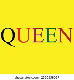 Queen editable text effect font style use for logo and business brand vector template