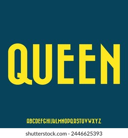 queen, the elegant and glamour font vector alphabet