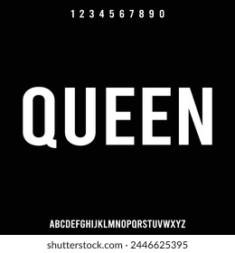 queen, the elegant and glamour font vector alphabet