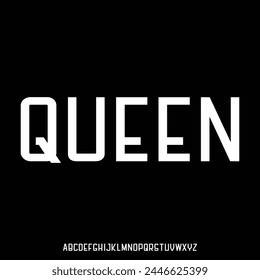 queen, el elegante y glamuroso alfabeto de Vector