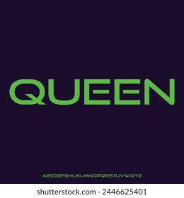 queen, el elegante y glamuroso alfabeto de Vector