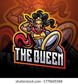 The queen esport mascot logo