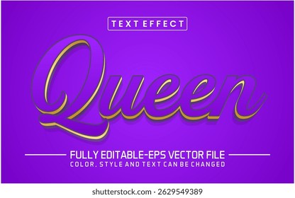 Queen font Text effect editable
