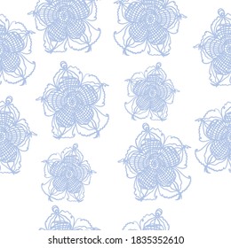 Queen of forget-me-nots. Abstract vector pattern.