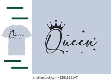 Queen girl t shirt design