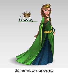 Queen in green