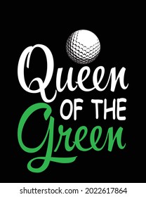 Reina del verde - Golf - vector listo para imprimir