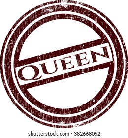 Queen grunge style stamp