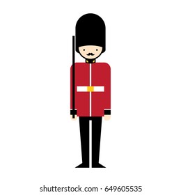 Queen Guard cartoon icon Vector illustration