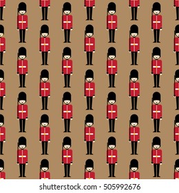 Queen Guard vector seamless pattern wallpaper isolated brown