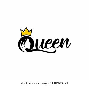 Queen Handwritten Word Modern Calligraphy Hand Stock Vector (Royalty ...