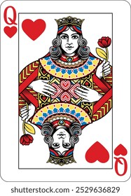 Queen of Hearts design from a new original deck of playing cards. 