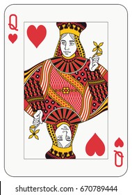 Queen Hearts Playing Card Original Figure Stock Vector (Royalty Free ...