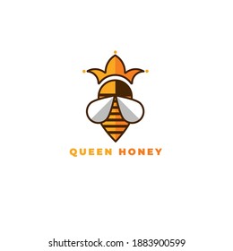 Logo de Queen Honey. Diseño de logotipos creativos