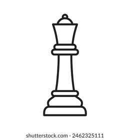 queen icon, chess piece queen, vector illustration 
