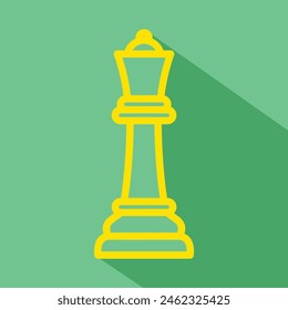 queen icon, chess piece queen, vector illustration 