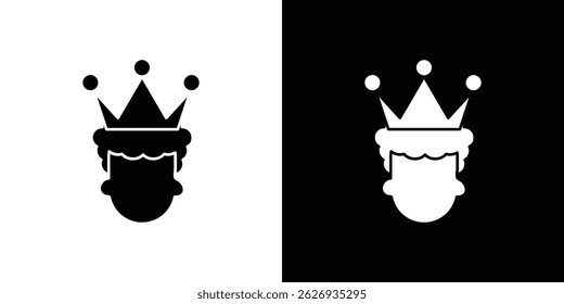 Queen icon concept, vector illustration
