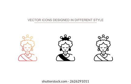 Queen-Symbol-Design mit weißem Hintergrund - Stockgrafik