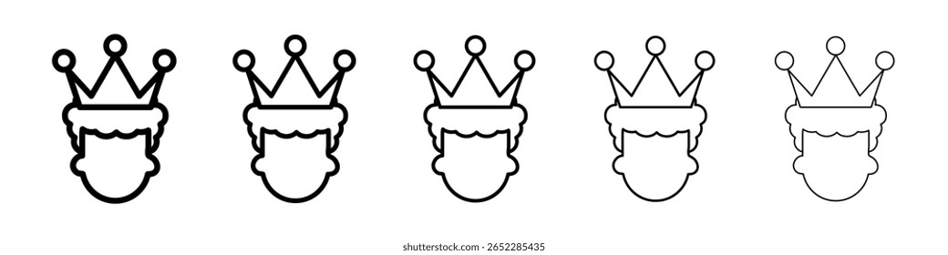 Icono de la reina llenó el concepto plano de la muestra para el Diseño web.