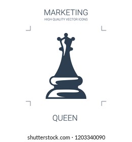 queen icon. high quality filled queen icon on white background. from marketing collection flat trendy vector queen symbol. use for web and mobile