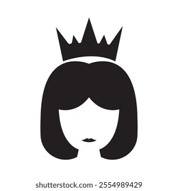 queen icon illustration design template