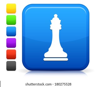 Queen Icon on Square Internet Button Collection