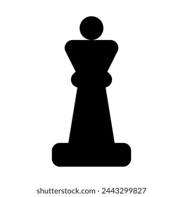 Queen icon. Simple Chess Related Vector Icon. Vector illustration.