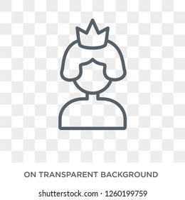 Queen icon. Trendy flat vector Queen icon on transparent background from Fairy Tale collection. High quality filled Queen symbol use for web and mobile