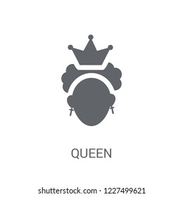 Queen icon. Trendy Queen logo concept on white background from Fairy Tale collection. Suitable for use on web apps, mobile apps and print media.