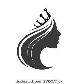 Diseño de Arte vectorial Queen Icon