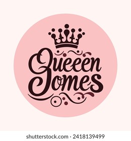  Queen Jones (bloggers logo) a pink circle with the words queen jones on i
