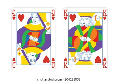 Queen And King Play Cards