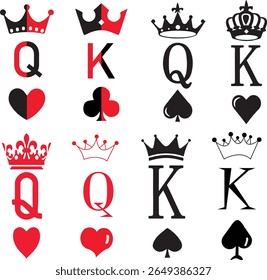 Queen and King vector Illustration
