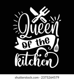 Queen of the kitchen Apron design svg