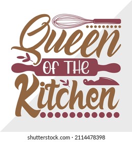 Queen Of The Kitchen Printable Vector Illustration